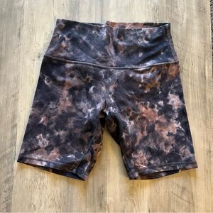 Lululemon Tie Dye Biker Yoga Shorts